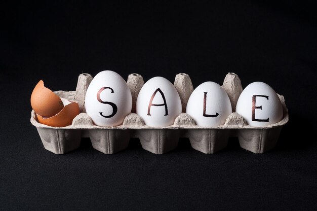 Chicken eggs on isolated background