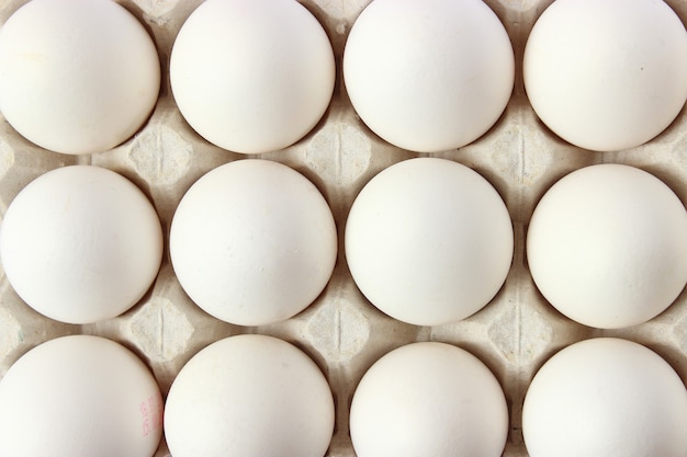 Chicken eggs on the table farm products natural eggs