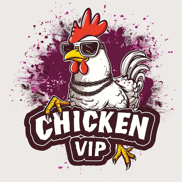 Photo chicken farm logo food business mascot