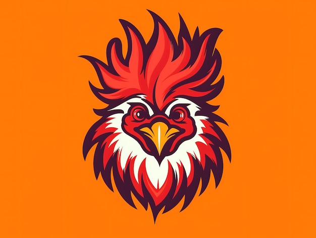 Photo chicken head logo design logo for restaurant food chain fried chicken food logo