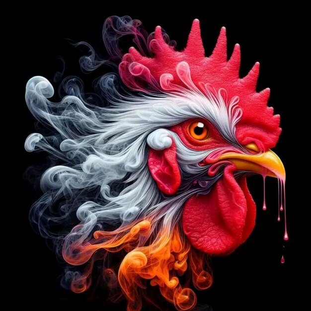 Photo chicken illustrations full color design vector