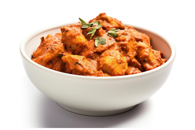 chicken karahi isolated in white background