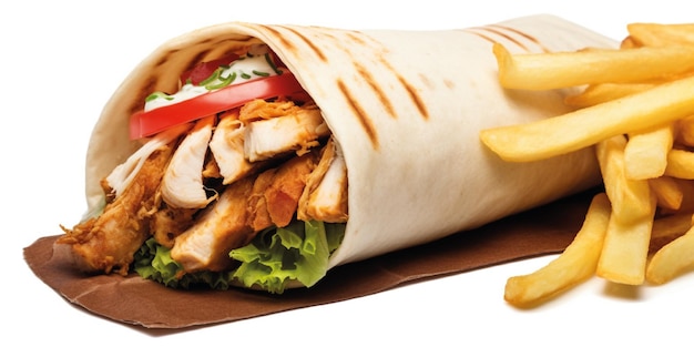 Photo chicken kebab food background