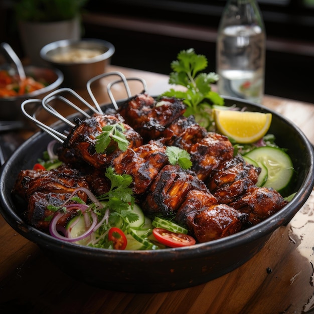 Chicken Kebab Marinated and grilled chicken skewers Chicken dish