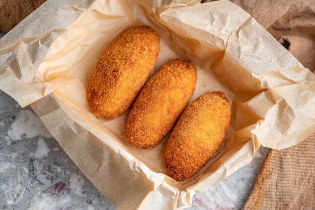 Chicken Kiev Cutlets Breaded Chicken Kiev breast stuffed with butter garlic and herb