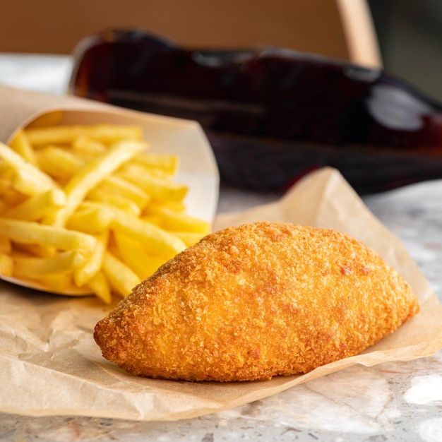 Chicken Kiev Cutlets Breaded Chicken Kiev breast stuffed with cheese