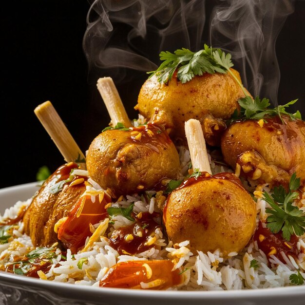 Chicken Lollipop Biryani