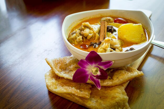 Chicken Massaman and Roti