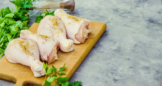 Chicken meat, selective focus. food and drink.