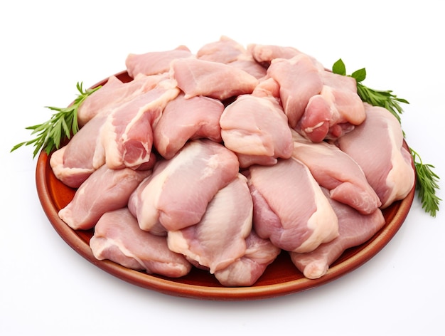 Chicken meat white background high detail images