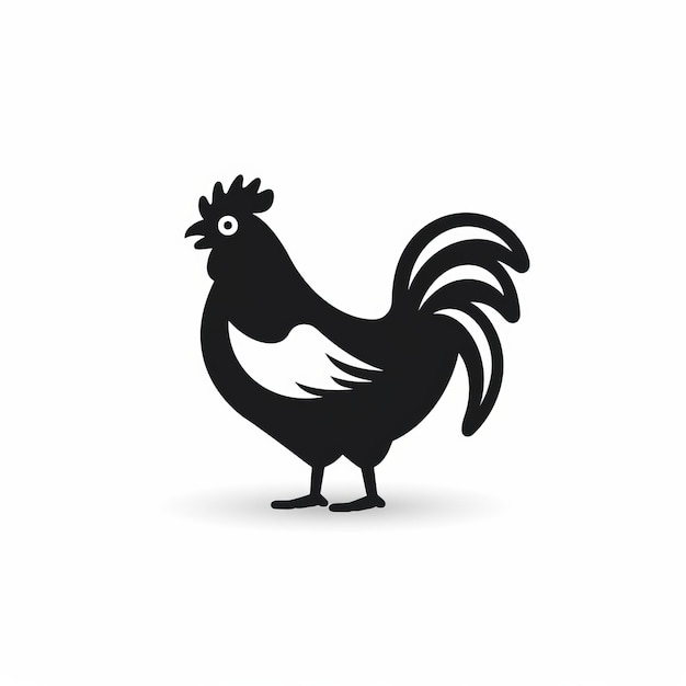 chicken outline on white background, a 2d lineal vector icon created by flaticon and showcased on dribbble, behance hd. made using figma, adobe xd, and sketch. this ux/ui design features a crisp and p