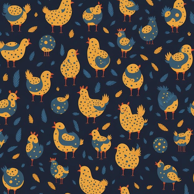 Photo chicken pattern 3