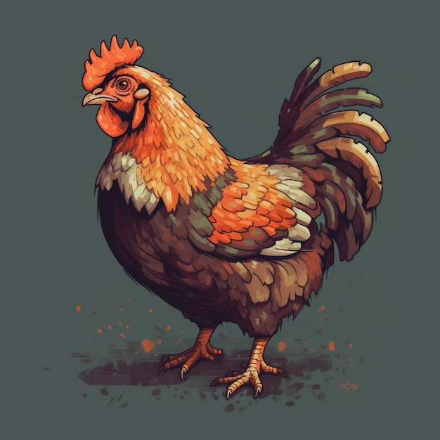 chicken pixelart