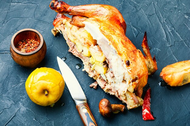 Chicken roast with apples