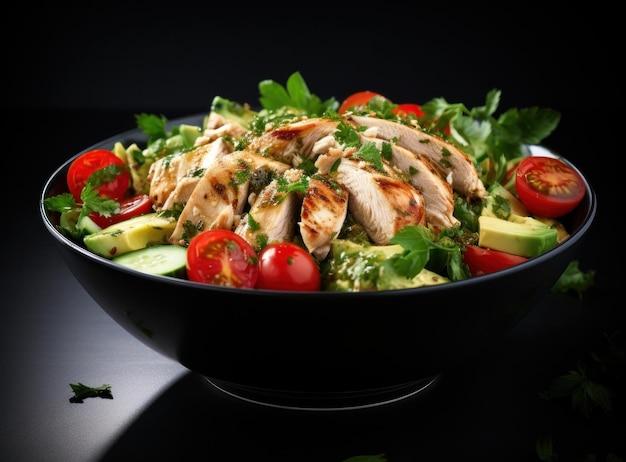 Chicken salad with avocado