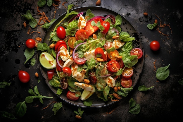 Chicken Salad with Harissa Dressing