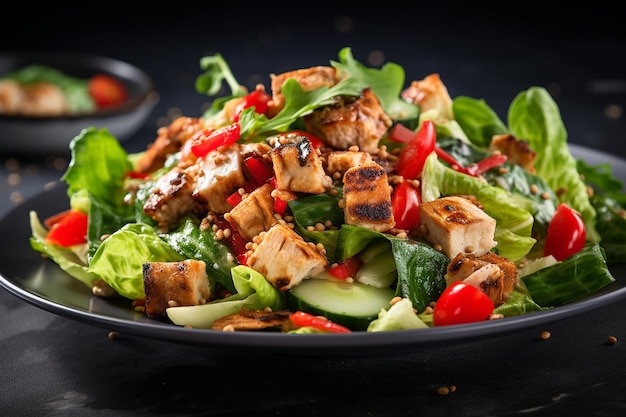 Chicken Salad with a Spicy Sesame Dressing