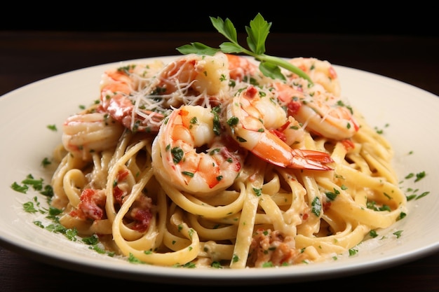 Chicken and Shrimp Carbonara