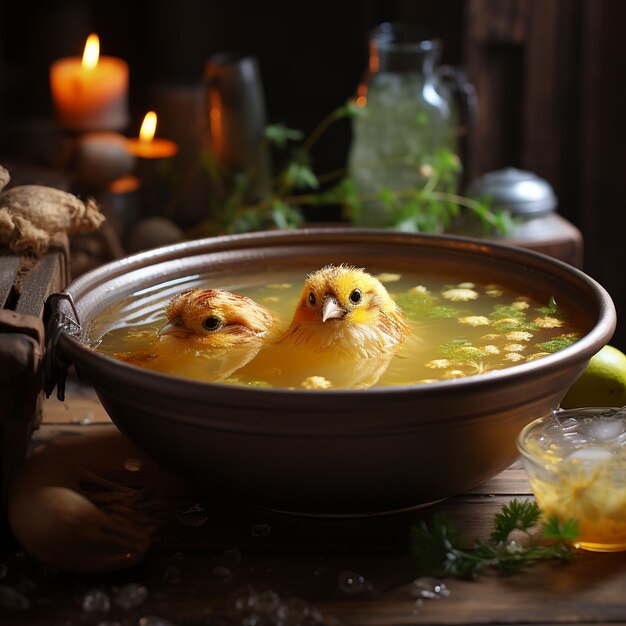 Foto zuppa di pollo per il giorno dell'anima