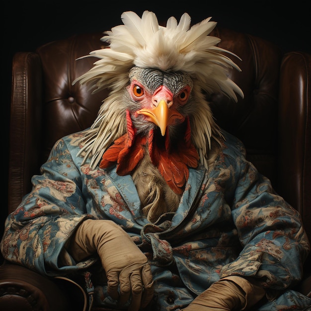 A chicken in a suit like a Boss art Generative AI