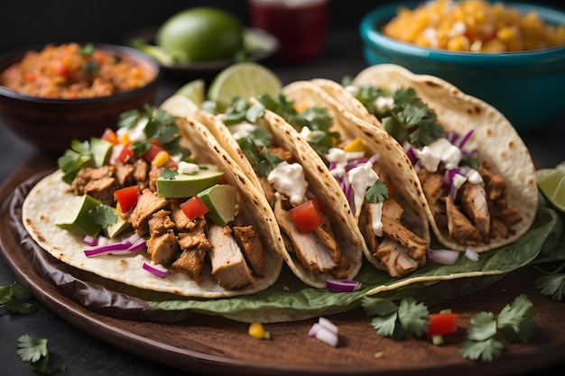 Chicken Tacos Mexican Street Style