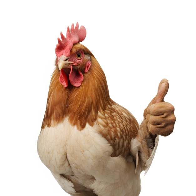 Photo chicken thumbs up