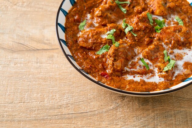 Chicken tikka masala spicy curry meat food