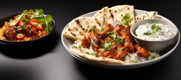 Chicken Tikka Masala Tender chicken cooked in a creamy tomatobased sauce with aromatic spices served with naan bread or riceGenerated with AI