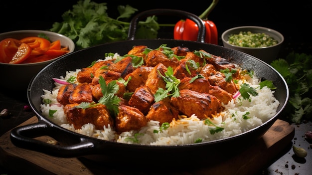 Chicken Tikka Masala with Basmati Rice Best For Banner Flyer and Poster