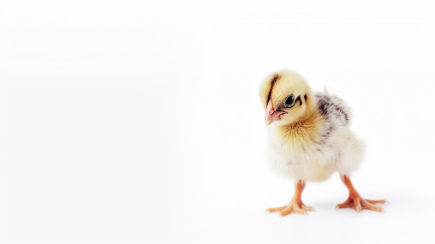 Foto un pollo su uno sfondo bianco