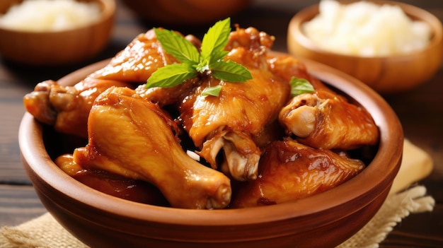 chicken wings are a popular dish.