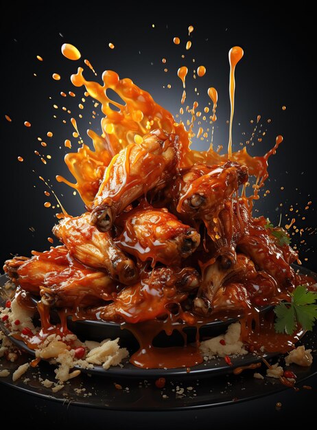 chicken wings crispy spicy BBQ sauce popular