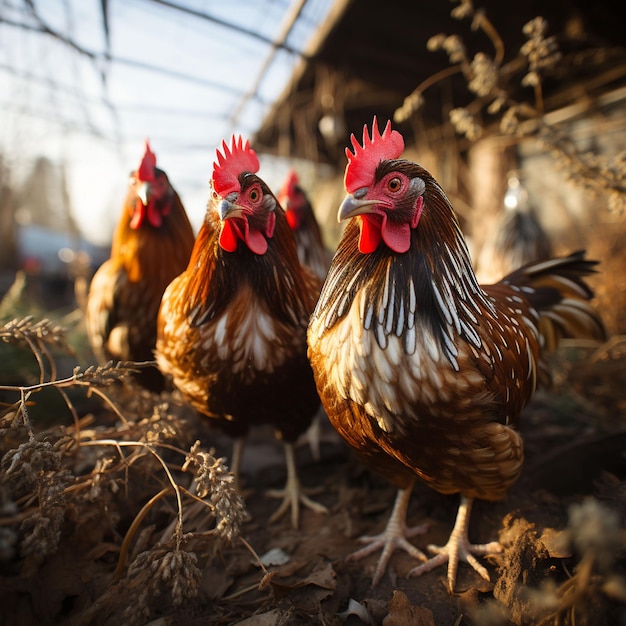 chicken with chickens