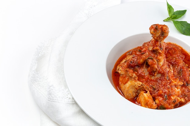 Chicken with tomato sauce