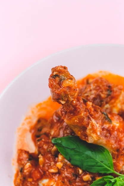 Chicken with tomato sauce