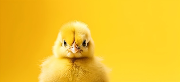 Chicken on a yellow background