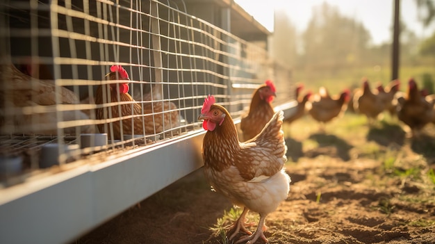 Chickens at farm