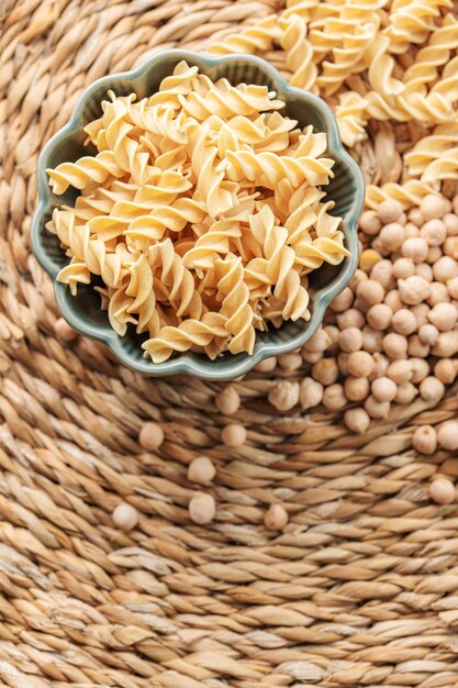 Chickpea bean fusilli pasta