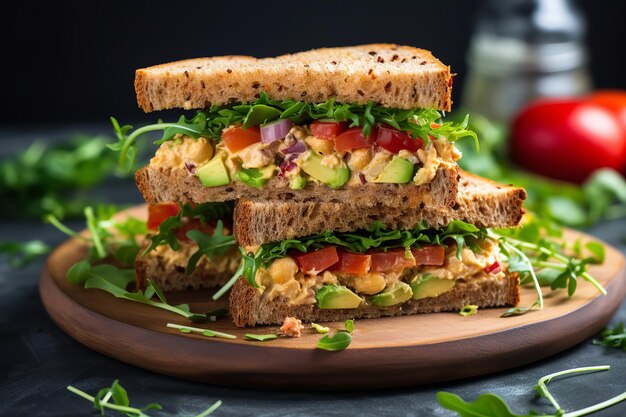 Chickpea Salad Picnic Sandwiches Vegan Recipe Vegan Food