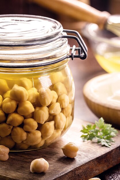 Chickpeas with aquafaba vegan mayonnaise in the background mayonnaise made with vegetables and egg free