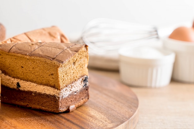 chiffon cake on table