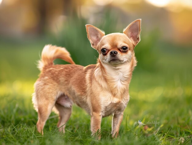 Photo a chihuahua dog on the grass