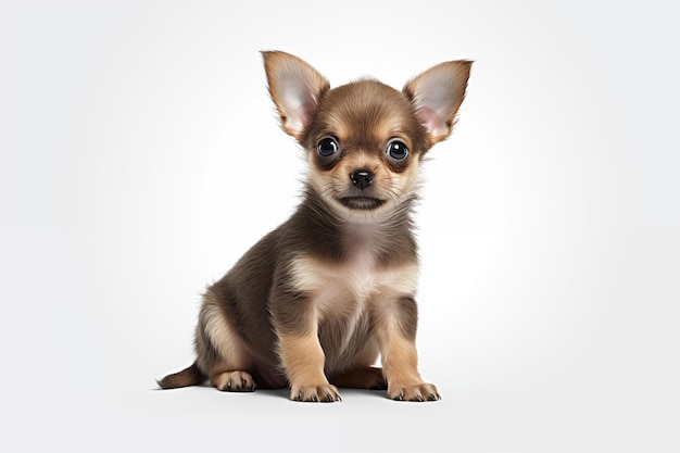 Chihuahua puppy witte achtergrond