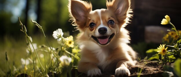 Chihuahua resting in grass