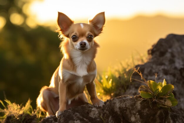 chihuahua standing in nature