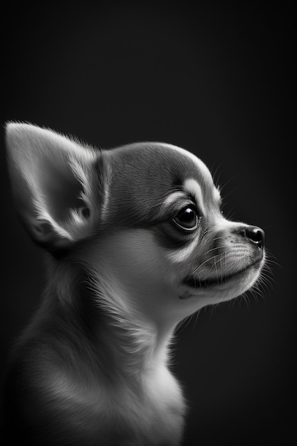 a chihuahua with a black background that says quot chihuahua quot