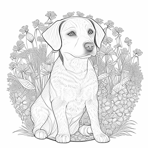 Chihuahuadog mandala coloring page