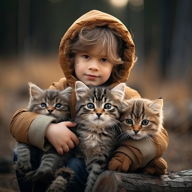 child and animal