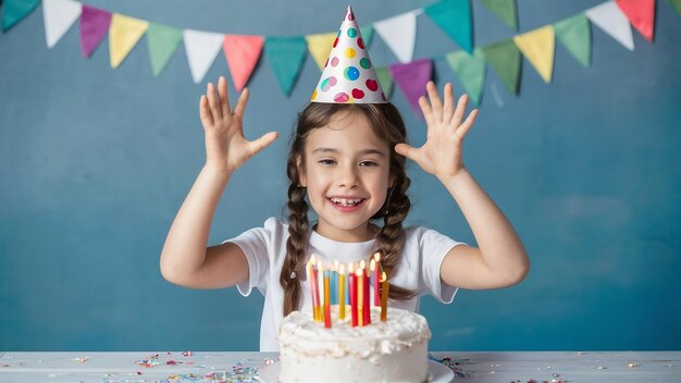 Child celebrating his birthday