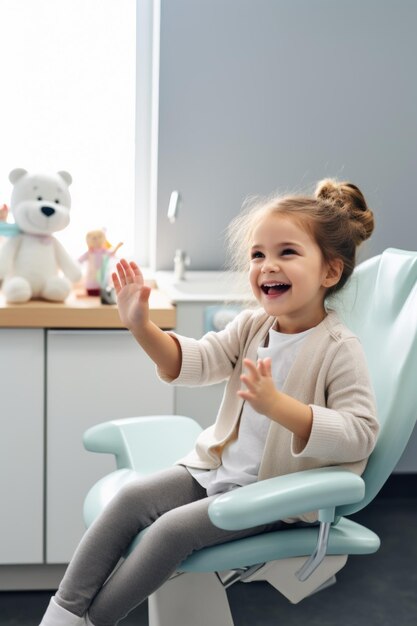 child in the dentists office Generative AI